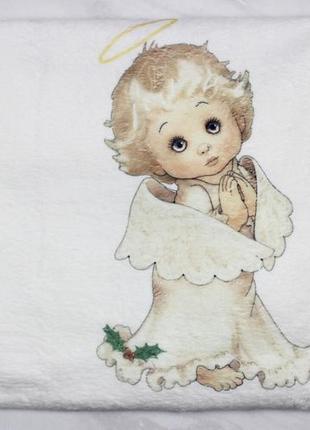 Крыжма велсофт плед для крещения для девочки и мальчика турция