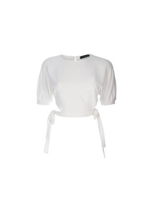 Укороченная блуза с завязками сбоку quzu 21y22672-067