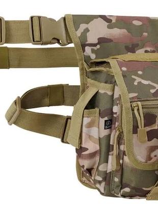 Сумка тактична військова тактическая поясная "brandit" - multicam