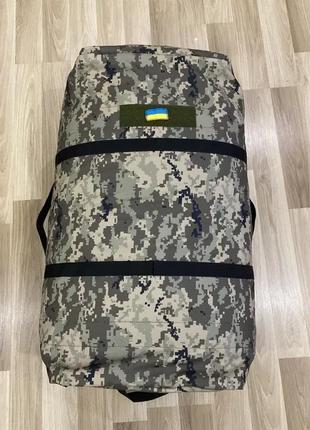 Армейская большая сумка баул / рюкзак на 130 л. - пиксель1 фото
