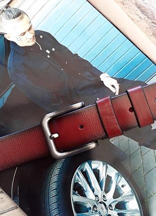 Ремень пояс мужской кожаный итальянский