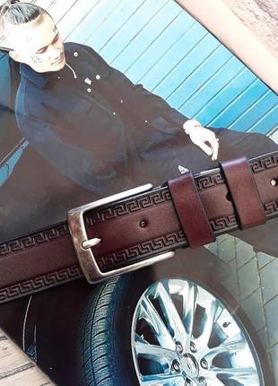 Ремень пояс мужской кожаный итальянский