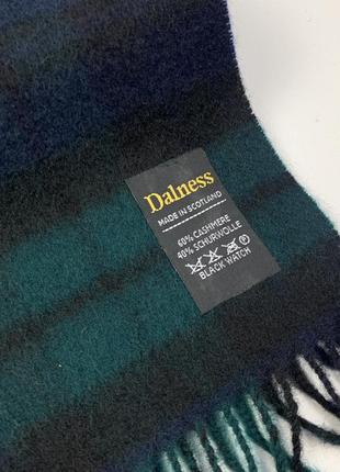 Dalness cashmere wool кашемір вовна шарф в клітинку  шотландія2 фото