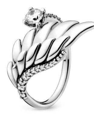 Серебряное кольцо крыло ангела pandora серебро 925