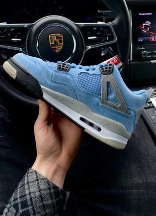 Женские кроссовки nike air jordan 4 retro se university blue tech grey white 37-38-39-40-412 фото