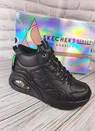 Кроссовки ботинки женские skechers 155680bbk