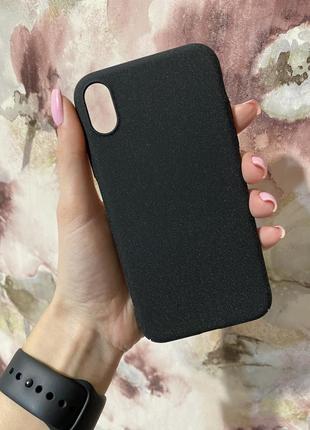 Чехол на iphone xr черный новый пластик айфон