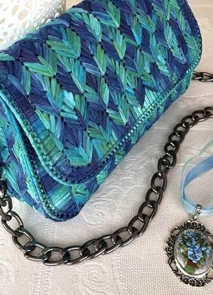 Нитки плюшевые пряжа для пластиковой канвы создания сумки игрушек своими руками №15 серо-синий