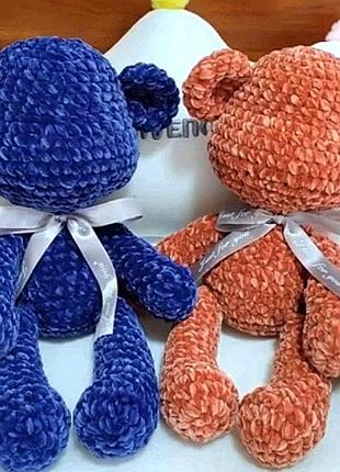 Нитки плюшевые пряжа для пластиковой канвы создания сумки игрушек своими руками №15 серо-синий