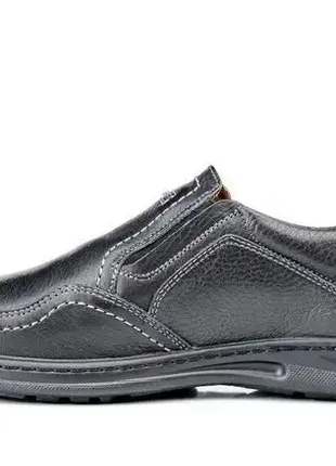 Мужские кожаные туфли comfort walk black4 фото