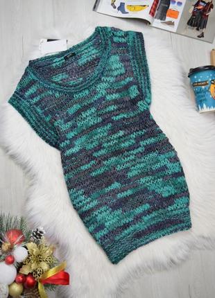 Жилетка вязаная свитер без рукавов