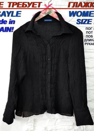 Классическая   черная  шифоновая блузка3 фото