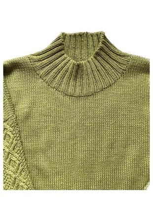 Пуловер джемпер свитер женский ручная работа цвет фисташка7 фото
