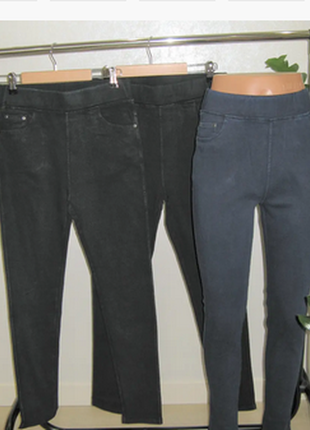 Джеггинсы на байке, джинсы на байке, теплые джинсы, джеггинсы с начесом, джеггинсы на флисе р44-501 фото