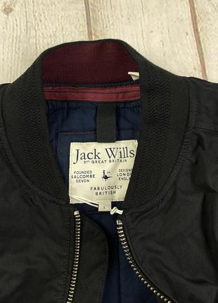 Бомбер новий стильний чоловічий чорний демісезонний jack wills весна-осінь куртка вітровка4 фото