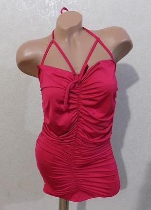 Майка-туника розовая микромасло фирменная kozz style размер 46