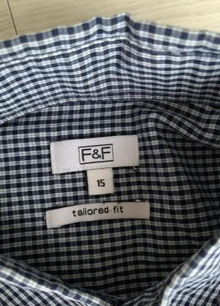 Сорочка в клітинку f&f на ґудзиках3 фото