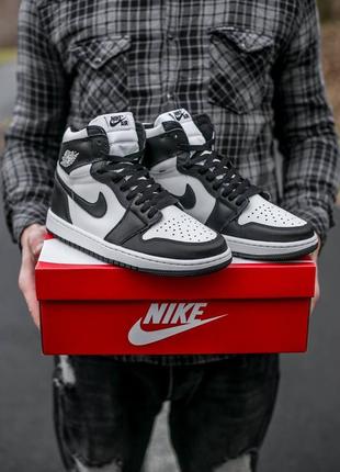 Мужские кроссовки nike air jordan 1 high black white 40-41-42-43-44-45