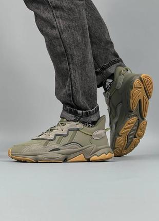 Чоловічі кросівки adidas originals ozweego khaki3 фото