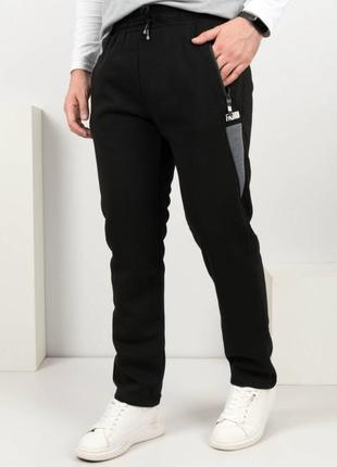 Чоловічі теплі зимові штани спортивні на флісі прямі1 фото