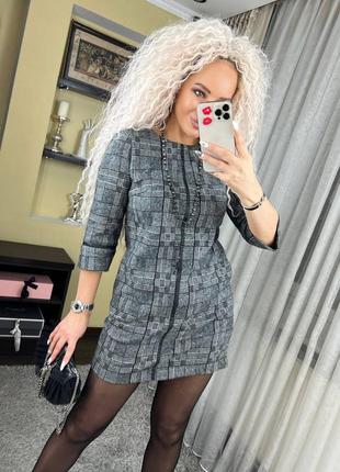 Платье джакарт в клетку