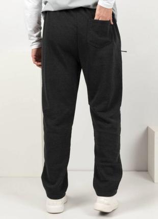 Мужские теплые спортивные брюки штаны на флисе прямые утеплённые зима3 фото