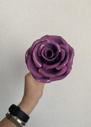 Кованая роза ручной работы подарок цветы из металла3 фото