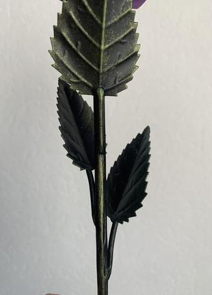 Кованая роза ручной работы подарок цветы из металла6 фото