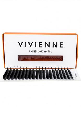Ресницы vivienne черные elite, одна длина, 20 линий (эко упаковка), вивьен элит