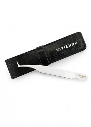 Пинцет для наращивания ресниц сапожок premium vivienne, вивьен