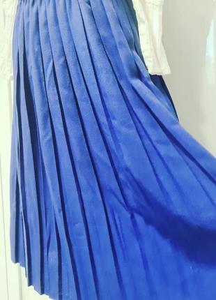 Невероятная, стильная, классная винтажная юбка в складку плиссе ретро винтаж на бретелях бретельки5 фото