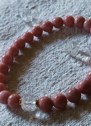 Браслет натурального каменю туліт