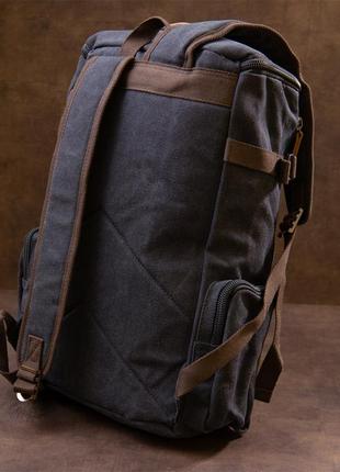 Рюкзак текстильный дорожный унисекс с ручками vintage 20663 черный