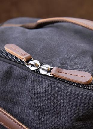 Рюкзак текстильный дорожный унисекс с ручками vintage 20663 черный