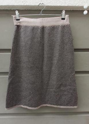 Юбка wool, спідниця вовняна, вязаная юбка трапеция2 фото