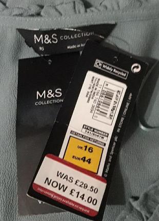 Брендовая новая 100% вискоза стильная блуза  р.16 от marks & spencer4 фото