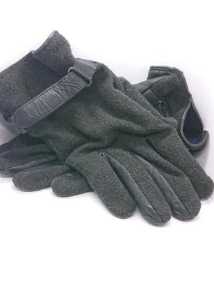 Мужские перчатки с кожаными ладонями xl2 фото