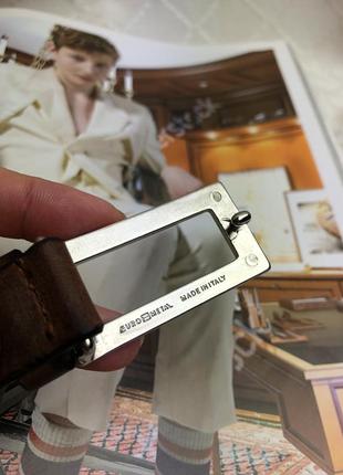 Кожаный ремень euro metal italy натуральная кожа с аутентическими потёртостями пояс