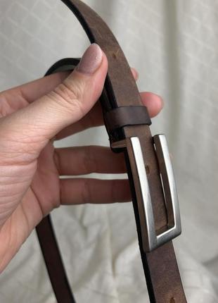 Кожаный ремень euro metal italy натуральная кожа с аутентическими потёртостями пояс