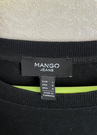 Чорний світшот з написом mango3 фото