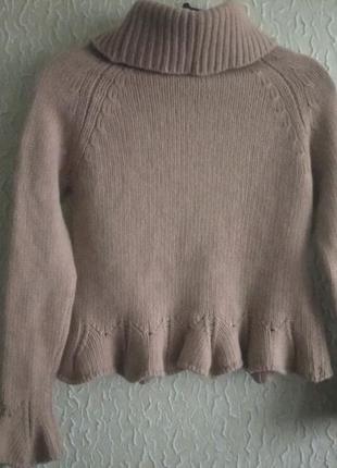 Теплый красивый свитер на худеньких ,кофточка с отворотом под горло, р.с, италия,iblues7 фото