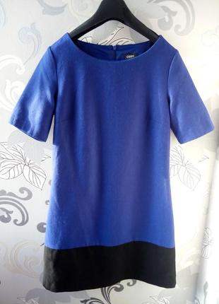 Яскраве короткий тепле шерстяне синє чорне плаття oasis