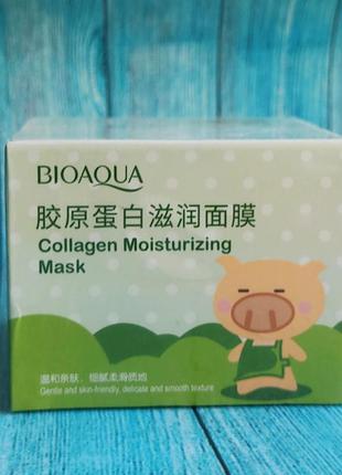 Маска для лица коллагеновая bioaqua pigskin collagen nourishing mask с коллагеном 100 мл