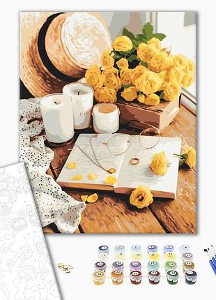 Картина за номерами 40х50 на дерев'яному підрамнику "квіткова книга" bs51336