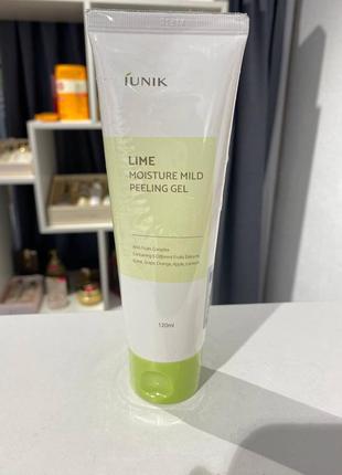 М’який пілінг-гель iunik lime moisture mild peeling gel 120 г
