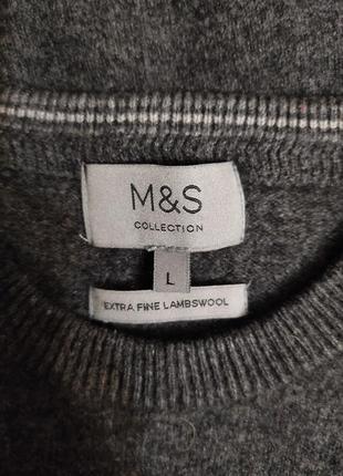 Шерстяной свитер джемпер полувер m&s5 фото