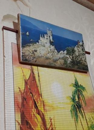 Картина ластівчине гніздо крим україна чорне море старовинний замок зістар фото малюнок на дощечці декор дизайн морський5 фото