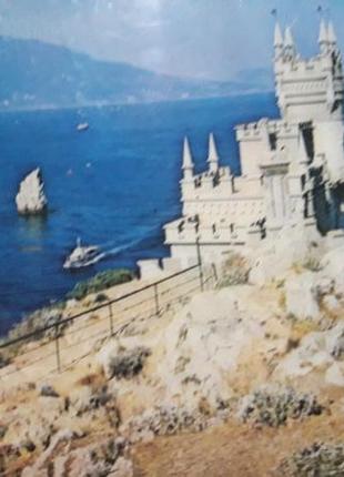 Картина ластівчине гніздо крим україна чорне море старовинний замок зістар фото малюнок на дощечці декор дизайн морський2 фото