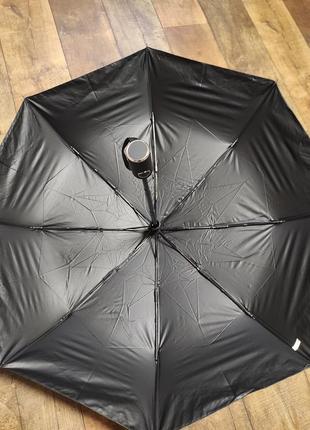 Парасолька автомат складной беж чорний зонт мужской женский9 фото
