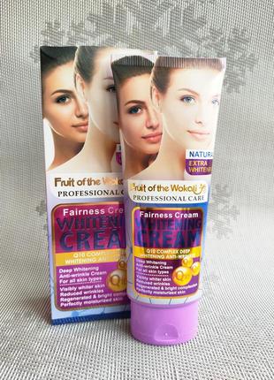 Відбілюючий крем fruit of the wokali natural fairness q10 complex deep skin care.